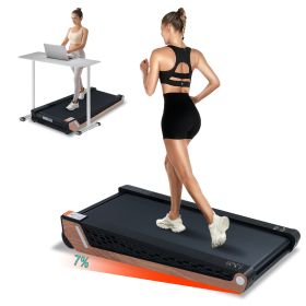 8�� Incline Walking Pad Treadmill - Portable Compact Treadmills Under Desk Treadmill, Incline Treadmills for Home Office, Upright Stand, 2.55HP Portab