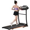 NEW Home Folding Treadmill with Pulse Sensor, 2.5 HP Quiet Brushless Motor , 7.5 MPH, 300LBS Weight Capacity Walking Jogging Machine with 3 Level Incl