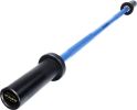 Blue Olympic Barbell Bar, 4Ft Solid Chrome Weight Bar with Bearings, 400Lbs Capacity Weightlifting Bar for Home Gym Workout Strength Training Squat, S