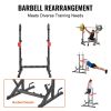VEVOR Squat Stand Power Rack, Multi-Functional Barbell Rack with Hook, Weight Plate Storage Attachment, Adjustable Free Bench Press Stands, Max Load 6