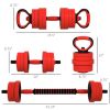 Soozier 4-in-1 Adjustable Dumbbell Set 66lbs for Home Gym Comprehensive Weight Training Equipment