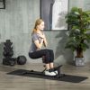 Soozier Sissy Squat Machine, Leg Workout Equipment with Adjustable Pad, Rollers and Non-slip Foot Plate for Home Gym Fitness