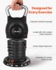 VEVOR Kettlebell, Adjustable Kettlebell with 7 Weight Levels (5, 11.5, 18, 24.5, 31, 37.5, 44 lbs), Die-Cast Aluminum and ABS Material, for Grip Stren