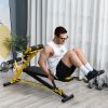 Soozier Adjustable Hyper Extension Weight Bench, Dumbbell, Foam Leg Holders, Workout Station, Yellow