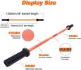 Orange Olympic Barbell Bar, 4Ft Solid Chrome Weight Bar with Bearings, 400Lbs Capacity Weightlifting Bar for Home Gym Workout Strength Training Squat,