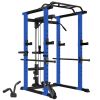 Multi-functional Power Cage, Home Adjustable Pullup Squat Rack 1000Lbs Capacity Comprehensive Fitness Barbell Rack with Gym accessories 7ft Olympic Ba