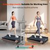 8�� Incline Walking Pad Treadmill - Portable Compact Treadmills Under Desk Treadmill, Incline Treadmills for Home Office, Upright Stand, 2.55HP Portab