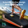 8�� Incline Walking Pad Treadmill - Portable Compact Treadmills Under Desk Treadmill, Incline Treadmills for Home Office, Upright Stand, 2.55HP Portab