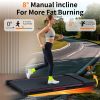 Walking Pad Treadmill with 8�� Incline, Remote Control 2.5HP Portable Compact Treadmills for Home Office, Treadmill 220 lb Capacity, LED Display