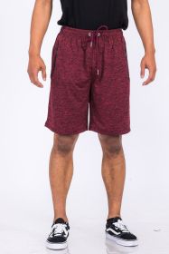 Weiv Marbled Active Running Shorts (Color: Burgundy, size: S)