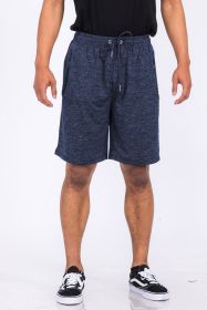 Weiv Marbled Active Running Shorts (Color: Navy, size: XL)