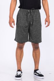 Weiv Marbled Active Running Shorts (Color: Black, size: M)