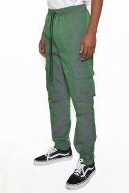 PEACOCK IRIDESCEINT JOGGER PANTS (Color: Leaf, size: XL)
