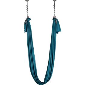 VEVOR Aerial Silk & Yoga Swing, 11 Yards, Aerial Yoga Hammock Kit with 100gsm Nylon Fabric, Full Rigging Hardware & Easy Set-up Guide, Antigravity Fly (Color: Dark Green, size: 10 x 2.8 m)