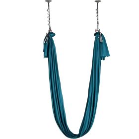 VEVOR Aerial Silk & Yoga Swing, 8.7 Yards, Aerial Yoga Hammock Kit with 100gsm Nylon Fabric, Full Rigging Hardware & Easy Set-up Guide, Antigravity Fl (Color: Dark Green, size: 8.22 x 2.8 m)