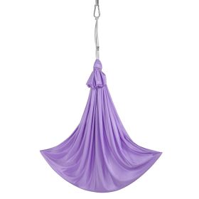 VEVOR Sensory Swing for Kids, 3.1 Yards, Therapy Swing for Children with Special Needs, Cuddle Swing Indoor Outdoor Hammock for Child & Adult with Aut (Color: Light Purple, size: 2.8 x 1.5 m)