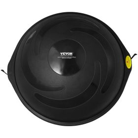VEVOR Half Exercise Ball Trainer, 26 inch Balance Ball Trainer, 1500lbs Capacity Stability Ball, Yoga Ball with Resistance Bands & Foot Pump, Strength (Top Non-Slip Texture: Crescent Pattern, Color: Black)