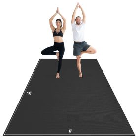 VEVOR Exercise Mat, Non Slip High Density Premium Yoga Mat, Exercise Yoga Mat for Men Women, Fitness & Exercise Mat with Bag & Carry Strap, for All Ty (Width: 6 ft, Length: 10 Feet)