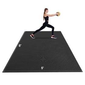 VEVOR Exercise Mat, Non Slip High Density Premium Yoga Mat, Exercise Yoga Mat for Men & Women, Fitness & Exercise Mat with Bag & Carry Strap, for All (Width: 5 ft, Length: 8 ft)