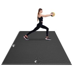 VEVOR Exercise Mat, Non Slip High Density Premium Yoga Mat, Exercise Yoga Mat for Men & Women, Fitness & Exercise Mat with Bag & Carry Strap, for All (Width: 4 ft, Length: 6 ft)