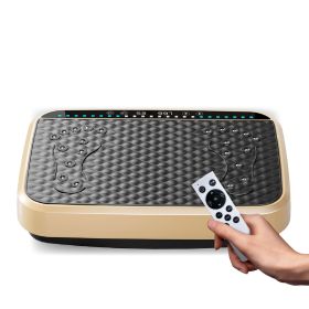 Vibration Plate Exercise Machine, Whole Body Fitness Platform for Lymphatic Drainage, Vibrating Shaker Board with 120 Speed Levels, Weight Loss and Fa (Main Material: Rubber, Main Color: Golden Black)