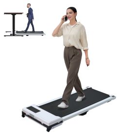 Walking Pad with Quiet 2.0 HP Brushless Motor, Countdown Modes, Spacious Running Area, 220 lbs Weight Capacity for Home or Office Workouts, 3 in 1 Por (Main Material: ABS+Steel(Q235), Main Color: White)