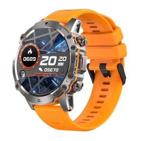 Smart Watch for Men, 1.43" AMOLED HD Full Touch Screen, 100+ Sports Modes, Answer Calls Wirelessly, Fitness Tracker Pedometer Customizable Faces, Comp (Color: Orange)