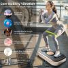 Vibration Plate Fitness Platform, Whole Body Exercise Machine for Lymphatic Drainage, Shaking Workout Board with 120 Speed Levels, Fat Burner and Weig