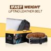 Pink Leather Weight Lifting Belt, Men & Women 4 Inch Wide Strength Training Belt Metal Buckle & Padded Lumbar Support Adjustable Workout  for Deadlift