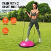 VEVOR Half Exercise Ball Trainer, 26 inch Balance Ball Trainer, 1500lbs Capacity Stability Ball, Yoga Ball with Resistance Bands & Foot Pump, Strength